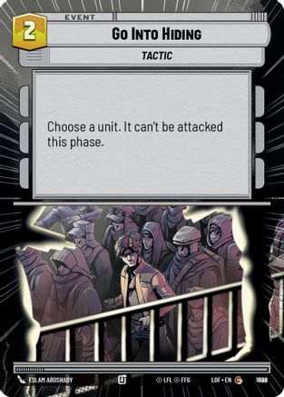 Go Into Hiding (Hyperspace Foil) (1002) [Legends of the Force] Foil