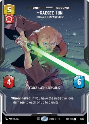 Saesee Tiin - Courageous Warrior (Prestige Foil) (1090) [Legends of the Force] Foil
