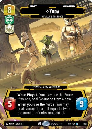 Yoda - My Ally is the Force (Prestige Foil) (1103) [Legends of the Force] Foil
