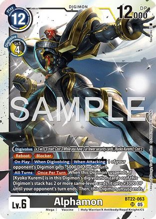 Alphamon  (BT22-063) [Cyber Eden] Foil