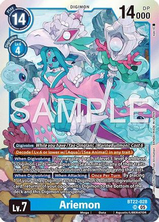 Ariemon  (BT22-028) [Cyber Eden] Foil