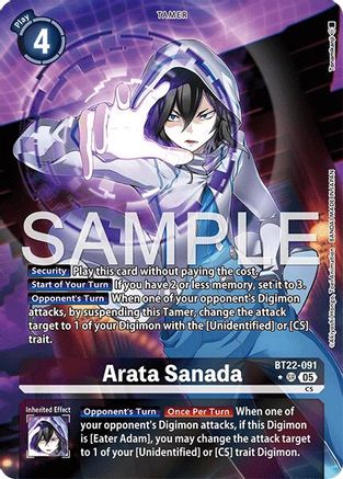 Arata Sanada (Alternate Art)  (BT22-091) [Cyber Eden] Foil