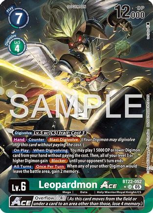 Leopardmon ACE (Alternate Art)  (BT22-052) [Cyber Eden] Foil