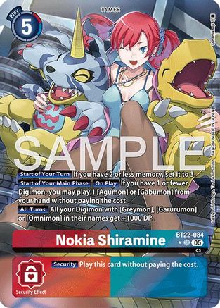 Nokia Shiramine (Alternate Art)  (BT22-084) [Cyber Eden] Foil
