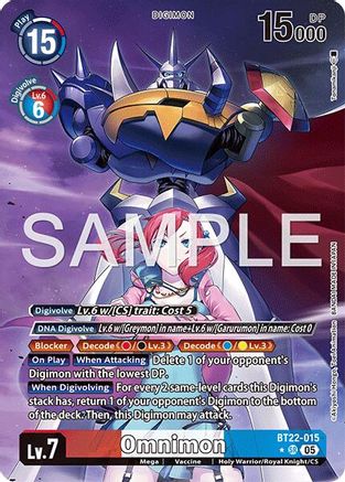 Omnimon (Alternate Art)  (BT22-015) [Cyber Eden] Foil