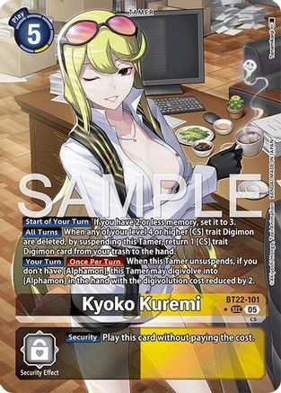 Kyoko Kuremi (Alternate Art)  (BT22-101) [Cyber Eden] Foil