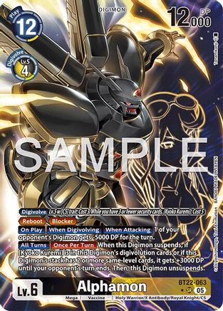 Alphamon (Alternate Art)  (BT22-063) [Cyber Eden] Foil