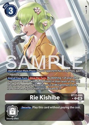 Rie Kishibe (Alternate Art)  (BT22-090) [Cyber Eden] Foil