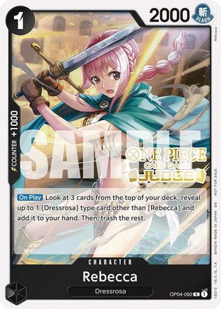 Rebecca (Judge Pack Vol. 6) [One Piece Promotion Cards] Rare