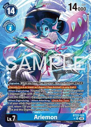 Ariemon (Alternate Art)  (BT22-028) [Cyber Eden] Foil