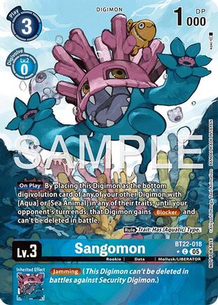 Sangomon (Box Topper)  (BT22-018) [Cyber Eden] Foil
