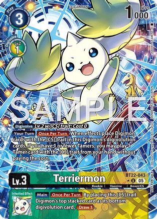 Terriermon (Box Topper)  (BT22-043) [Cyber Eden] Foil