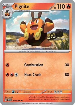 Pignite  012/086 [SV White Flare] (Reverse Holofoil)