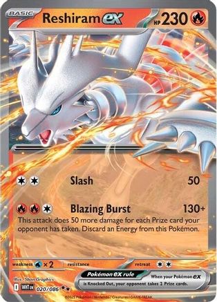 Reshiram ex  020/086 [SV White Flare] (Holofoil)