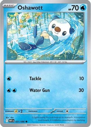 Oshawott  021/086 [SV White Flare] (Reverse Holofoil)