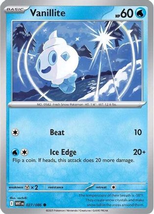 Vanillite  027/086 [SV White Flare] (Reverse Holofoil)