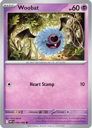 Woobat  036/086 [SV White Flare] (Non-Foil)