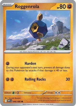 Roggenrola  046/086 [SV White Flare] (Reverse Holofoil)