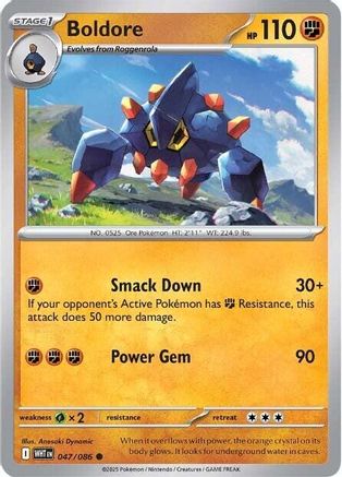 Boldore  047/086 [SV White Flare] (Reverse Holofoil)