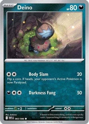 Deino  065/086 [SV White Flare] (Non-Foil)