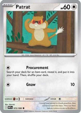 Patrat  072/086 [SV White Flare] (Non-Foil)