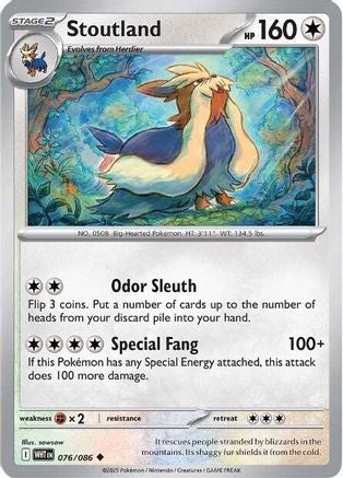 Stoutland  076/086 [SV White Flare] (Reverse Holofoil)