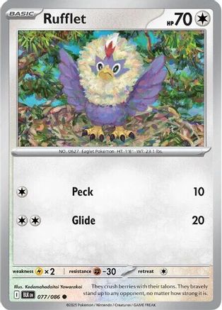 Rufflet 077/086 [SV Black Bolt] (Reverse Holofoil)