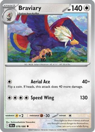 Braviary  078/086 [SV Black Bolt] (Non-Foil)