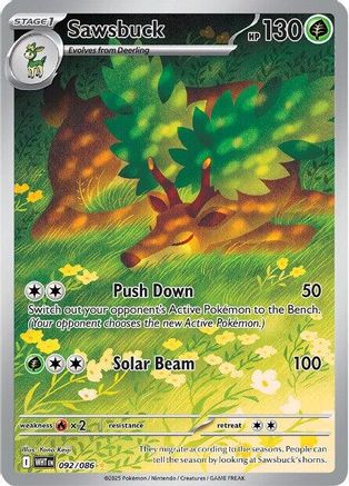 Sawsbuck 092/086 [SV White Flare] (Holofoil)