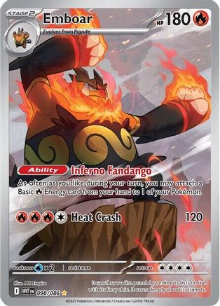 Emboar 098/086 [SV White Flare] (Holofoil)