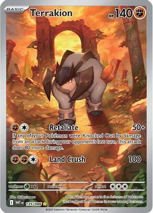 Terrakion 135/086 [SV White Flare] (Holofoil)