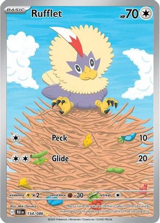 Rufflet 154/086 [SV Black Bolt] (Holofoil)