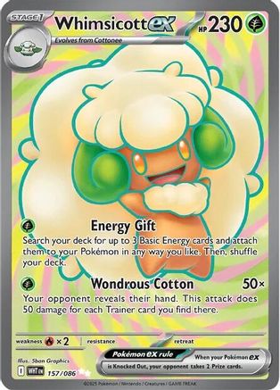 Whimsicott ex 157/086 [SV White Flare] (Holofoil)