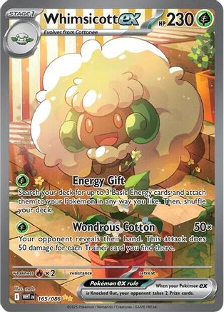 Whimsicott ex  165/086  165/086 [SV White Flare] (Holofoil)
