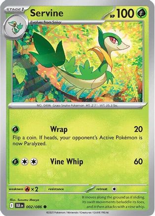 Servine  002/086 [SV Black Bolt] (Reverse Holofoil)