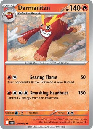 Darmanitan  014/086 [SV Black Bolt] (Non-Foil)