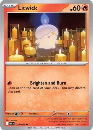 Litwick  016/086 [SV White Flare] (Non-Foil)