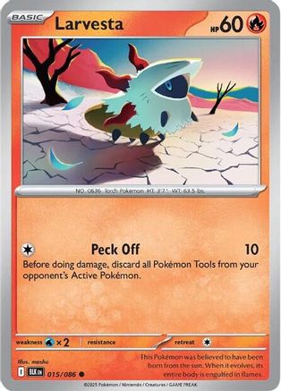 Larvesta  015/086 [SV Black Bolt] (Reverse Holofoil)