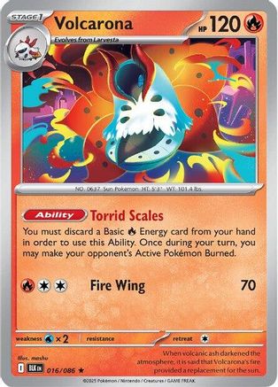 Volcarona  016/086 [SV Black Bolt] (Holofoil)