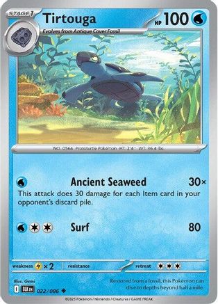 Tirtouga  022/086 [SV Black Bolt] (Reverse Holofoil)