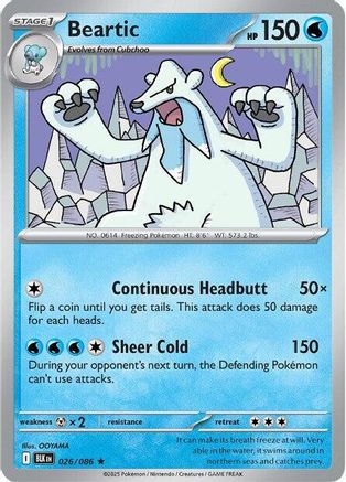 Beartic  026/086 [SV Black Bolt] (Reverse Holofoil)