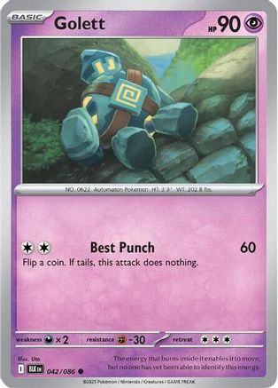 Golett  042/086 [SV Black Bolt] (Reverse Holofoil)