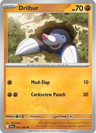 Drilbur 045/086 [SV Black Bolt] (Non-Foil)
