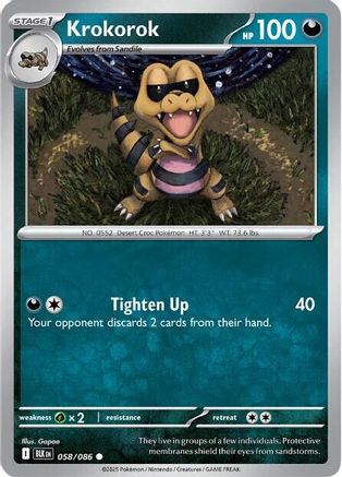 Krokorok  058/086 [SV Black Bolt] (Non-Foil)