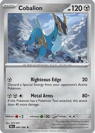 Cobalion  066/086 [SV Black Bolt] (Reverse Holofoil)