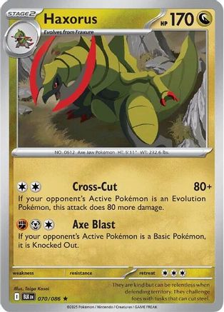 Haxorus  070/086 [SV Black Bolt] (Holofoil)