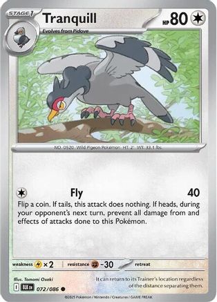 Tranquill  072/086 [SV Black Bolt] (Non-Foil)
