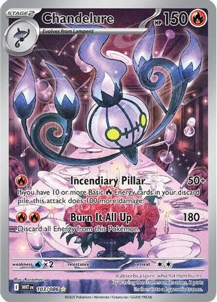 Chandelure 103/086 [SV White Flare] (Holofoil)