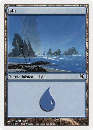 Island (Spanish) - "Isla" (E32) (PSAL-E32) - Magic Encyclopedia 2005 (Salvat/Hachette)