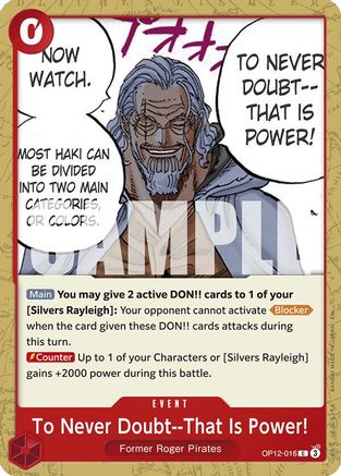 To Never Doubt--That Is Power! [Legacy of the Master] Common